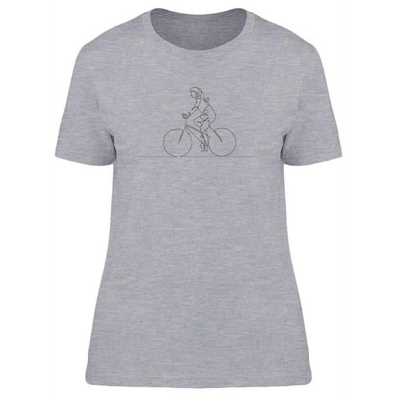 Girl On A Bicycle T-Shirt Women -Image by Shutterstock, Female Medium