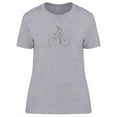 thumbnail image 1 of Girl On A Bicycle T-Shirt Women -Image by Shutterstock, Female XX-Large, 1 of 2