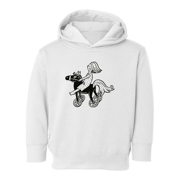 Girl On A Toy Horse Hoodie Toddler -Image by Shutterstock,  4 Toddler
