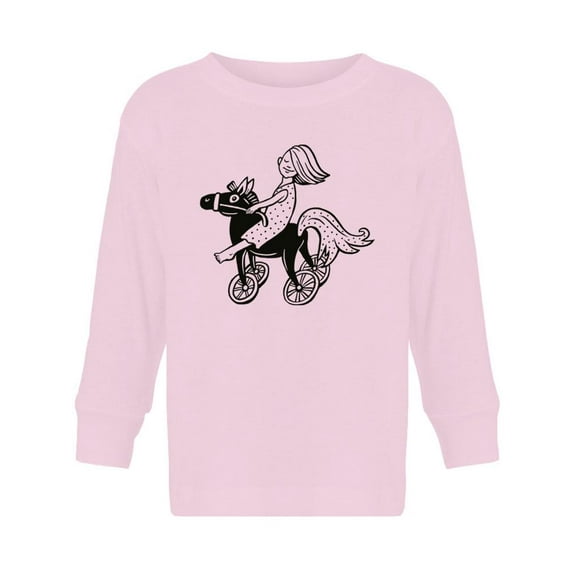 Girl On A Toy Horse Long Sleeve Toddler -Image by Shutterstock,  3 Toddler