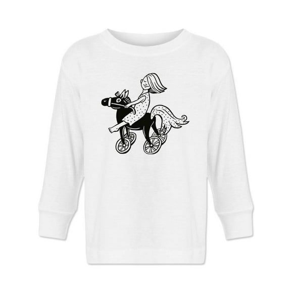 Girl On A Toy Horse Long Sleeve Toddler -Image by Shutterstock,  4 Toddler