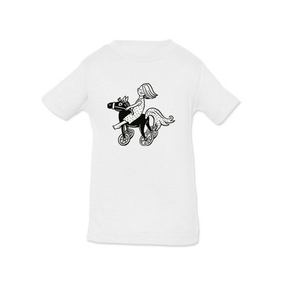 Girl On A Toy Horse T-Shirt Infant -Image by Shutterstock, 18 Months