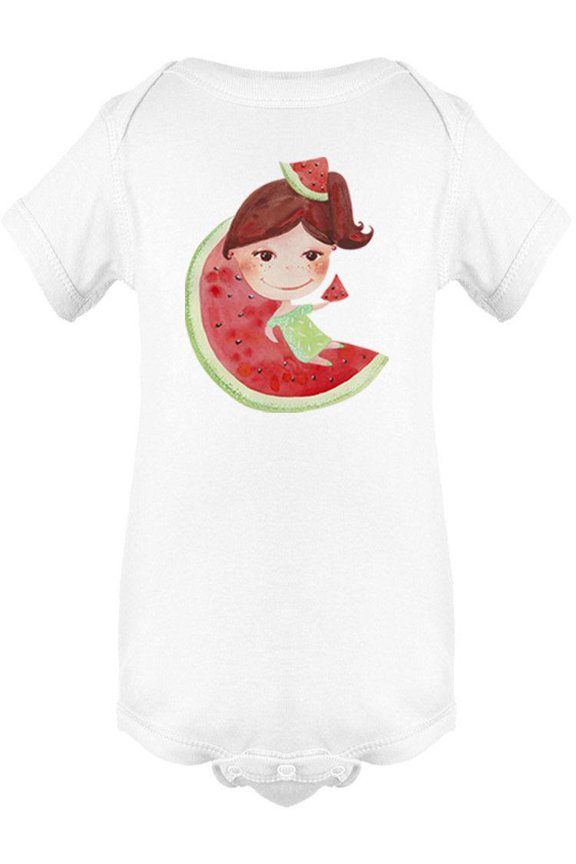 Girl On A Watermelon Bodysuit Infant -Image by Shutterstock, 12 Months