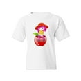 thumbnail image 1 of Girl On Apple T-Shirt Juniors -Image by Shutterstock,  Small, 1 of 4