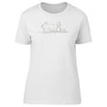thumbnail image 1 of Girl On The Computer Line Sketch Tee Women's -Image by Shutterstock, 1 of 2