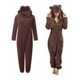 thumbnail image 1 of Girl Onesies Warm Animal Pajamas with Eye Mask Bear Hooded One-Piece Sleepwear Zip-Up Onesie Pajamas One-Piece Sleepwear Kids Warm Zipper Romper Coat 9-10 Years, 1 of 7