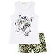 thumbnail image 1 of Girl Outfit Graphic Tank Top and Cheetah Print Shorts Set Pulla Bulla 2-10 Years, 1 of 1