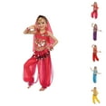 thumbnail image 1 of Girl Outfit Sets for Girls Girl's Cute Dance Children's Dance Show Belly Dance Sequin Mesh Set, 1 of 4