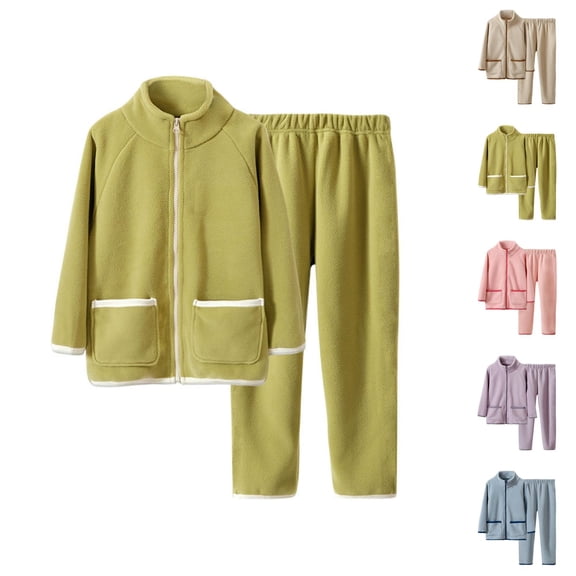 Girl Outfit Sets for Girls Girls Pajama Set Winter Warm Kids Two Sleepwear Outfit Cozy Loungewear For Toddler And Children