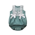 thumbnail image 1 of Girl Outfits Cute Pattern Embroider Sleeveless Romper Bodysuit Baby Girls' Clothing for Baby Girl 3-6 Months, 1 of 8
