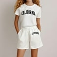 thumbnail image 1 of Girl Outfits Set White Pullover Casual Girls Tops and Shorts Girl 2 Piece Outfits Girls Size 5 Years Clothes Summer&nbsp;Clothing, 1 of 4