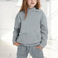 thumbnail image 1 of Girl Outfits Size 8 Child Toddler Boys Girls Long Sleeve Solid Warm Hoodie Pullover Tops Pants Kids Outfits Sweat Suit Clothes Kids Girls 10-12, 1 of 6