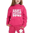 thumbnail image 1 of Girl Outfits Size 8 Long Sleeve Cartoon Print Trendy Hoodie Pullover Sweatshirt Tracksuit Jogger Sweatpants Fall Clothes for Girls 160,12-13 Years, 1 of 5