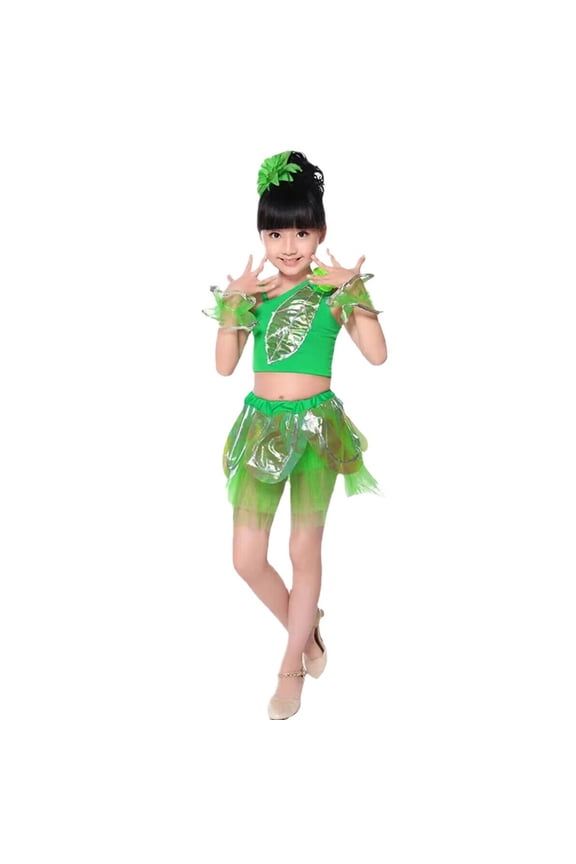 Girl Outfits Sleeveless Top Skirt Headband Hand Flower Dance Performance Kids Age 3 14 Years Girls' Clothing Sets