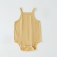 thumbnail image 1 of Girl Outfits Solid Color Sleeveless Bodysuit Baby Boy Sleepers for 0-3 Months, 1 of 4
