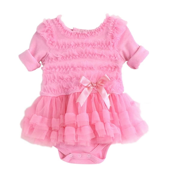 Girl Outfits Winter Long Sleeve Romper With Headband Two Pieces Set Girls' Clothing Sets B 18 Months-24 Months