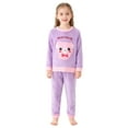 thumbnail image 1 of Girl Pajamas Girls Toddler Pajama Sets Long Sleeve Top and Pants Winter Flannel Fleece Thermal Soft Cozy Sleepwear for Indoor Outdoor Toddler Pjs Purple 3 Years-4 Years, 1 of 3
