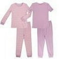 thumbnail image 1 of Girl Pajamas Infant Pj Pants Sleepers Kid Sleepwear Set 12-18 Months, Geo Pink, 1 of 5
