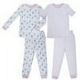 thumbnail image 1 of Girl Pajamas Infant Pj Pants Sleepers Kid Sleepwear Set 4T, Pink Leaves Dots, 1 of 5