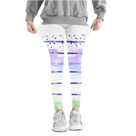 Girl Pants New Girls Leggings Toddler Stretch Tights Pants Soft Tights Yoga Pants Kids Sleep Pants Warm Basic Trousers Girls' Pull-On Pant Purple 3 Years