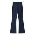 thumbnail image 1 of Girl Pants High Waisted Bootcut Solid Color Full Length Leggings Athletic Sports Loose Yoga Flared Pants Size 7-8 Y, 1 of 6