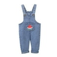 thumbnail image 1 of Girl Pants Size 6 Girls Casual Jeans Elastic Waist Denim Wide Leg Pants Toddler Trousers Girl Cargo Pants Capris Baggy Joggers Pants Z0C-Red, 18-24 Months, 1 of 4