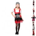 thumbnail image 1 of Girl Pirate Pirate Dress Set Halloween Party Clothes for Kids Size 5-10 Years, 1 of 3