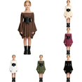 thumbnail image 1 of Girl Pirate Dress Bell Sleeves Dress with Corset Belt Handkerchief Hem Dresses for Tween, 1 of 8