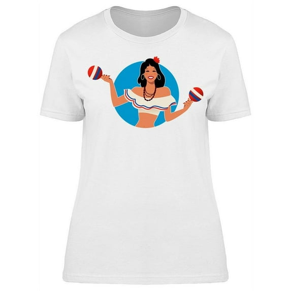 Girl Playing Maracas T-Shirt Women -Image by Shutterstock, Female XX-Large