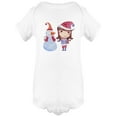 thumbnail image 1 of Girl Playing With Snow Bodysuit Infant -Image by Shutterstock,  Newborn, 1 of 4