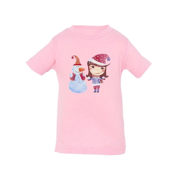 Girl Playing With Snow T-Shirt Infant -Image by Shutterstock, 12 Months