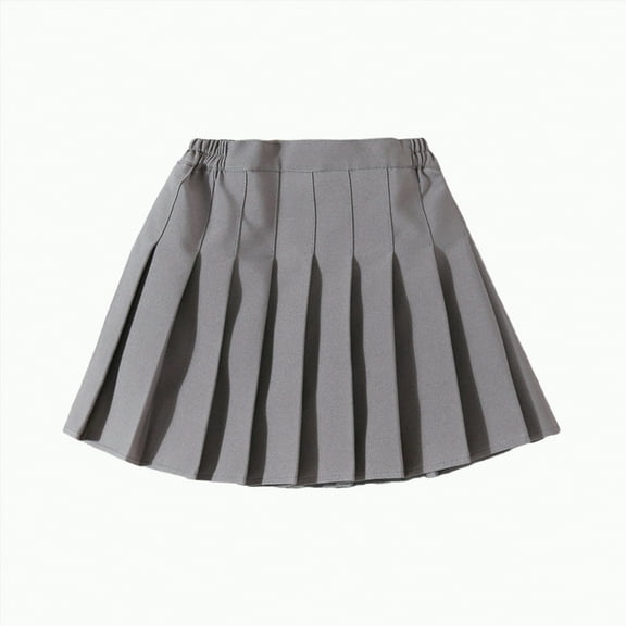 Girl Pleated Skort Tennis Skirt with Shorts Stretch Waist Girls Skater Culottes