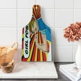 thumbnail image 1 of Girl Power Cutting Board, Factory Girl with Biceps Pop Art Comics Retro Style Halftone Motifs Backdrop, Decorative Tempered Glass Cutting and Serving Board, in 3 Sizes, by Ambesonne, 1 of 5