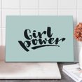 thumbnail image 1 of Girl Power Cutting Board, Feminist Sign Handwritten with Ink and Brush Monochrome Style Illustration, Decorative Tempered Glass Cutting and Serving Board, in 3 Sizes, by Ambesonne, 1 of 2