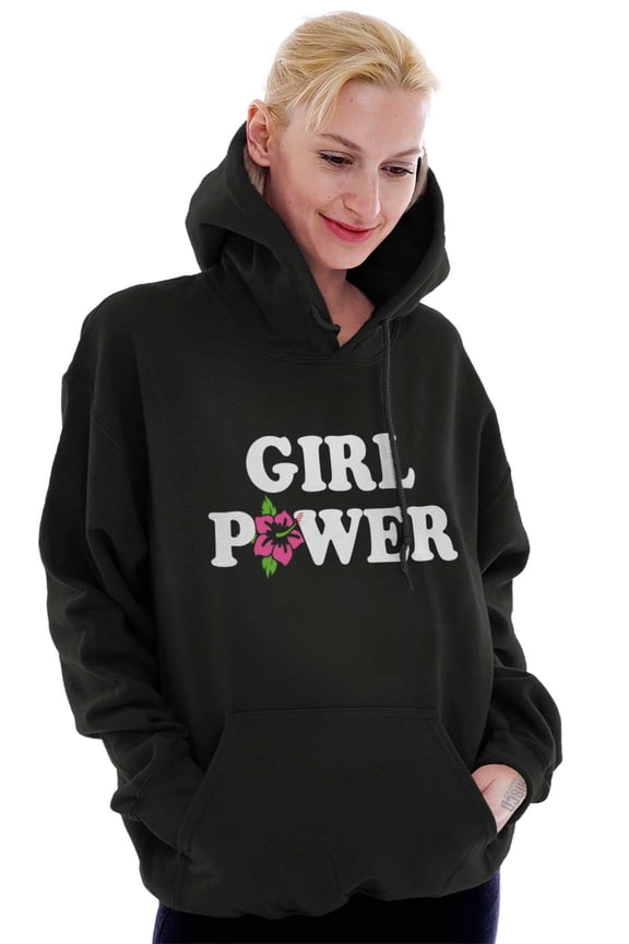 Girl Power Feminist Future Flower Hoodie Sweatshirt Women Brisco Brands X