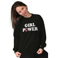 thumbnail image 1 of Girl Power Feminist Future Flower Women Plus Size Crewneck Sweatshirt Brisco Brands 2X, 1 of 5