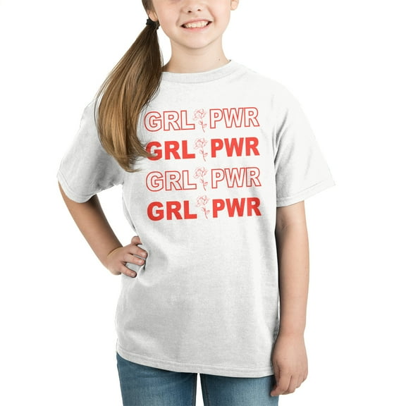 Girl Power Graphic Tee Youth Apparel-X-Small