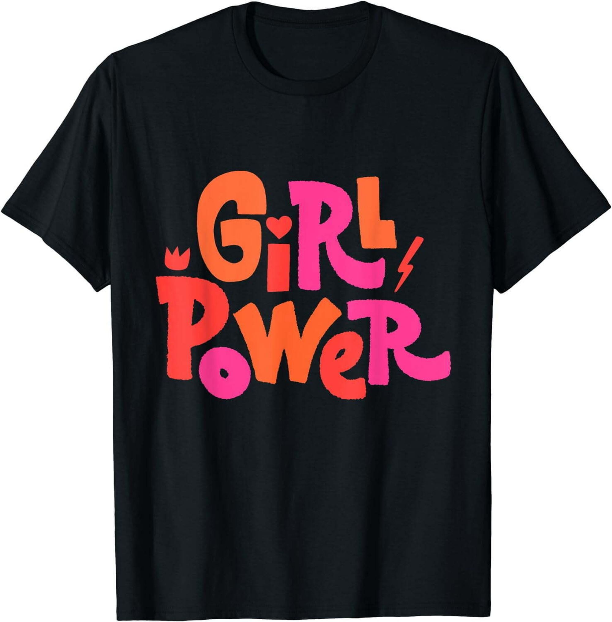 Girl Power Tee Soft Round Neck Short Sleeve for Girls