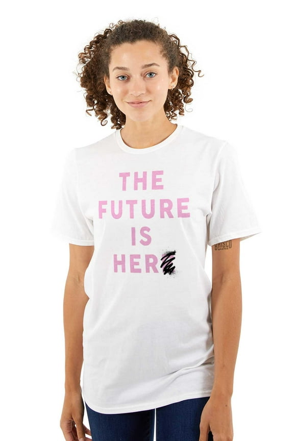 Girl Power The Future Is Her Graffiti Women's Graphic T Shirt Tees Brisco Brands S