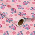 thumbnail image 1 of 23x58 Inch Girl Power Wrapping Paper Roll, Flower, Roller Skates Design Party Gift Wrap for Holiday, Birthday Graduation for Girls Women, 1 of 7