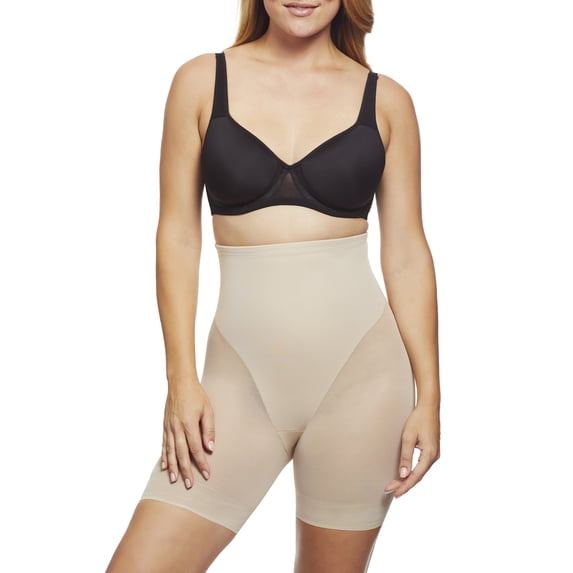 Girl Power by TC Intimates Women's Moderate Control Shapewear, Sheer Shaping High-Waist Thigh Slimmer, Sizes S-2XL
