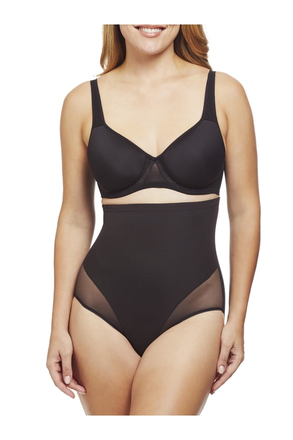 Girl Power by TC Intimates Women's Moderate Control Sheer Shaping High Waist Brief Shapewear
