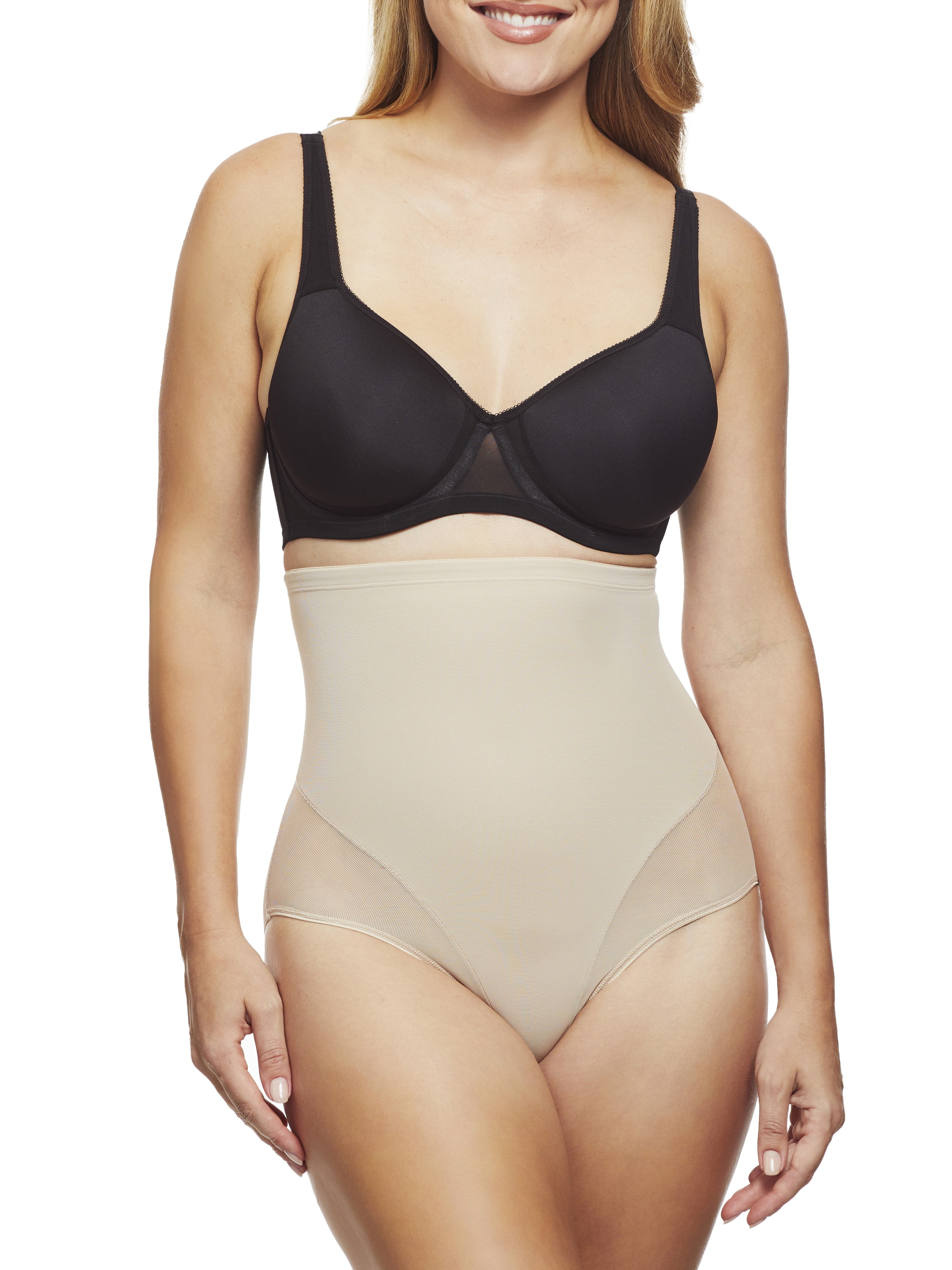 Girl Power by TC Intimates Women's Moderate Control Sheer Shaping High Waist  Brief Shapewear 