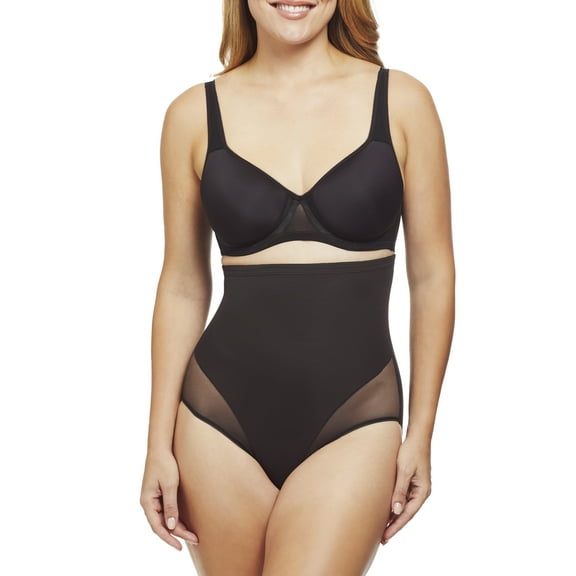 Girl Power by TC Intimates Women's Moderate Control Sheer Shaping High Waist Brief Shapewear