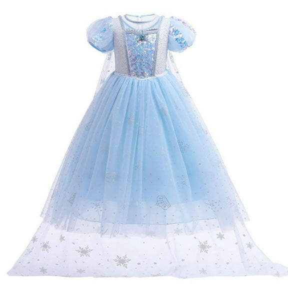Girl Princess Costume Snow Party Dress Halloween Cosplay Dress up