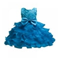 thumbnail image 1 of Girl Princess Dress Ruffle Tulle Beads Toddler Wedding Pageant Ceremony Birthday Party Evening Prom Dresses, 1 of 5