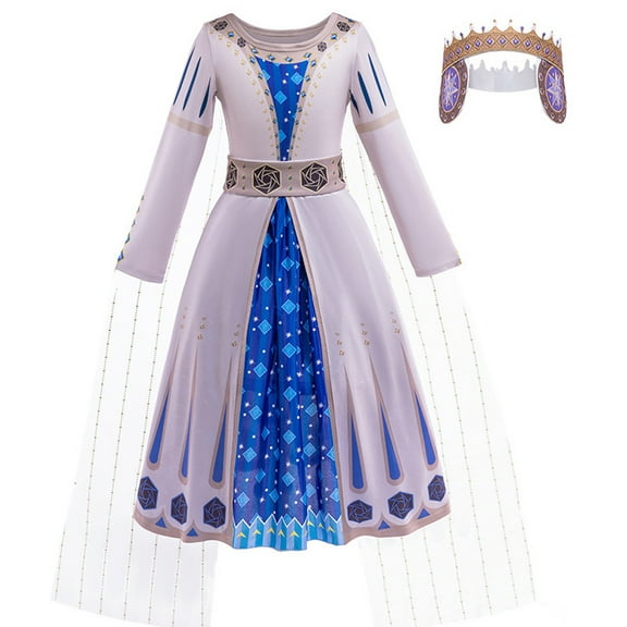 Girl Princess Queen Costume Long Sleeve Halloween Outfit