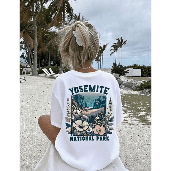 Girl Printed Short Sleeve T-Shirt, Student/Young Casual And Comfortable Fashionable Summer Top