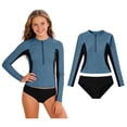 thumbnail image 1 of Girl Rash Guard Two-Piece Swimwear Long Sleeve Sun Protection Quick Drying Bathing Suit for Girls 11-12 Years, 1 of 5
