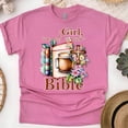 thumbnail image 1 of Girl Read Your Bible Christian Coffee Book Graphic T-Shirt for Women, Heliconia, Size M, 1 of 6